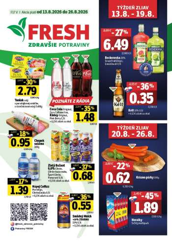 Leták FRESH - 13.8.2026 - 26.8.2026.