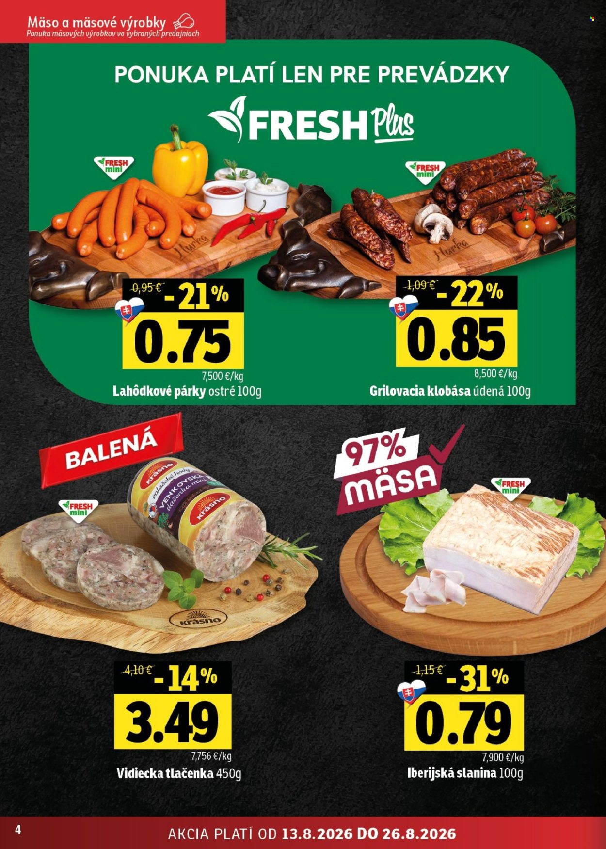 Leták FRESH - 13.8.2026 - 26.8.2026. Strana 4