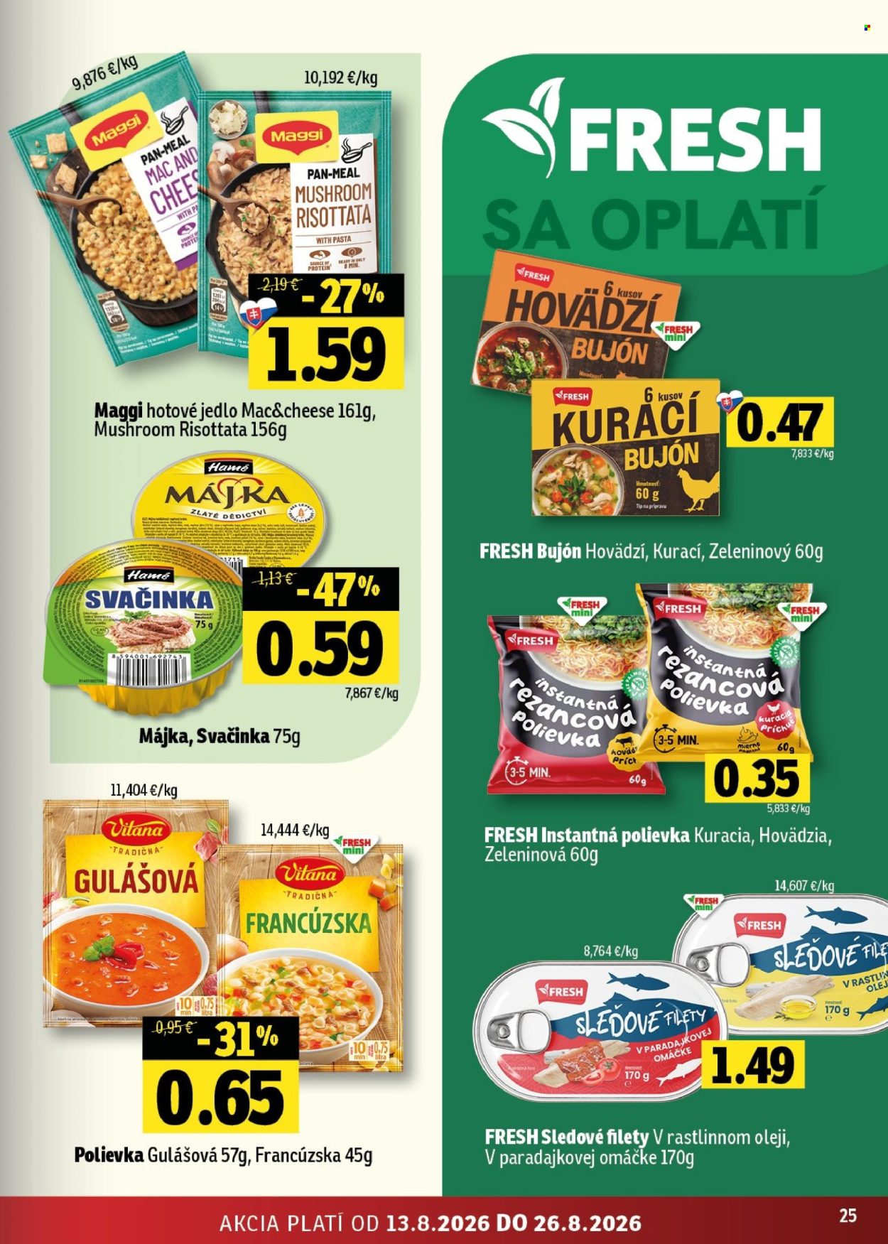Leták FRESH - 13.8.2026 - 26.8.2026. Strana 25