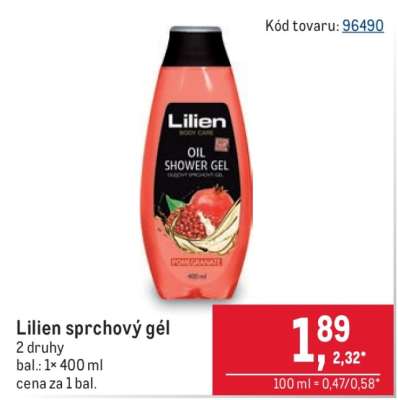 Lilien sprchový gél