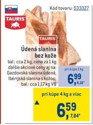 Údená slanina bez kože