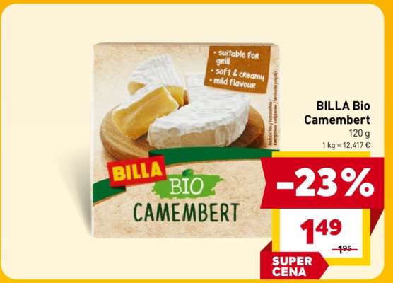 BILLA Bio camembert