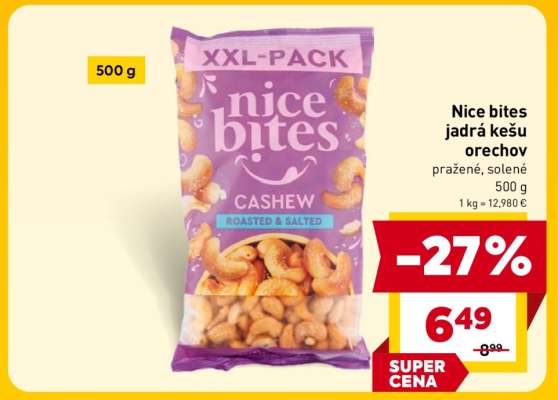 Nice bites jadrá kešu orechov