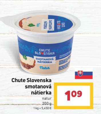 Chute Slovenska smotanová nátierka