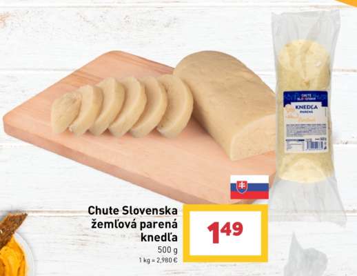 Chute Slovenska žemľová parená knedľa
