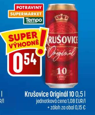 Krušovice originál 10 0,5 l