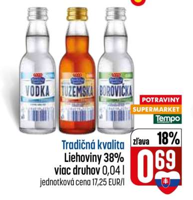 Tradičná kvalita Liehoviny 38% viac druhov
