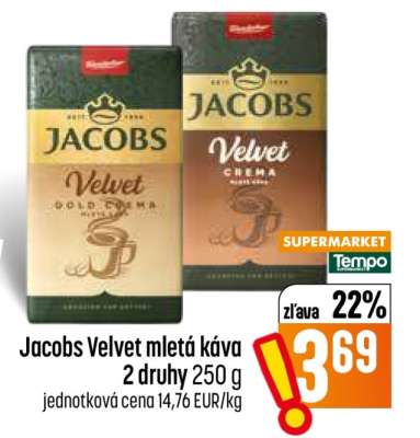 Jacobs Velvet mletá káva