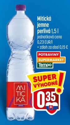 Mitická jemne perlivá 1,5 l
