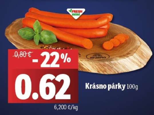 Krásno párky 100g