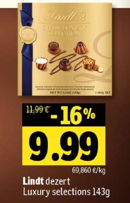 Lindt dezert Luxury selections 143g