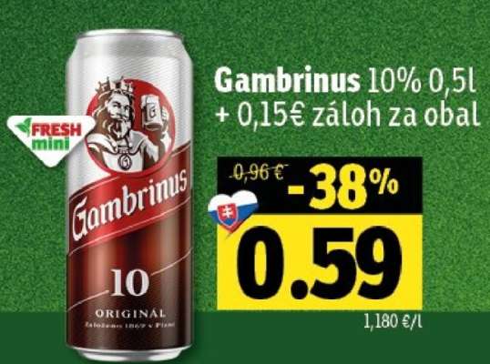 Gambrinus 10% 0,5l