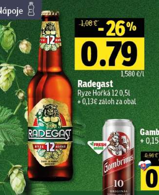 Radegast Ryze hořká 12 0,5l
