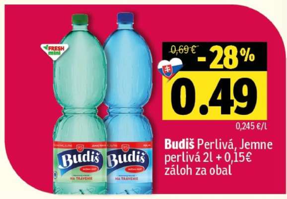 Budiš Perlivá, Jemne perlivá 2l
