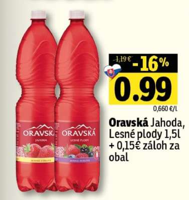 Oravská Jahoda, Lesné plody 1,5l
