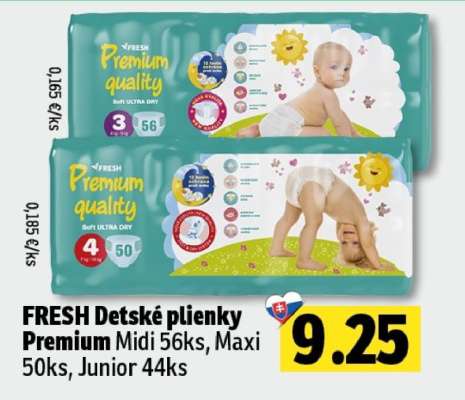 FRESH Detské plienky Premium