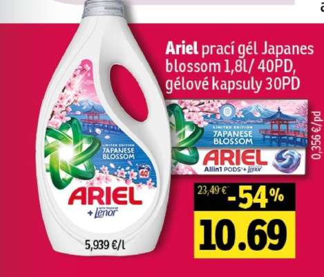 Ariel prací gel Japanese blossom