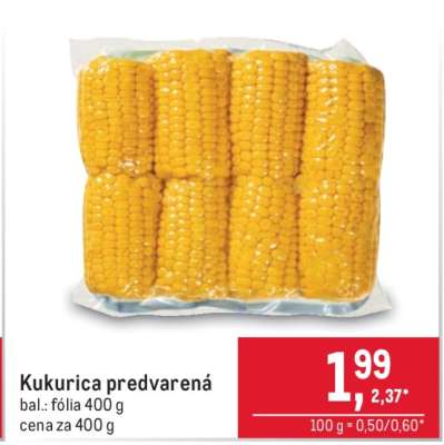 Kukurica predvarená