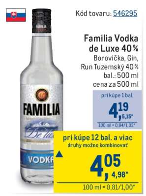 Familia Vodka de Luxe 40 %