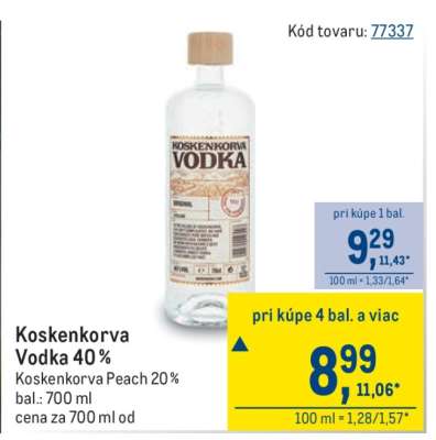 Koskenkorva Vodka 40 %