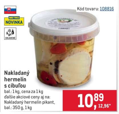 Nakladaný hermelín s cibuľou