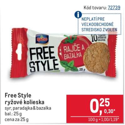 Free Style ryžové kolieska