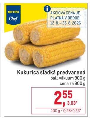 Kukurica sladká predvarená