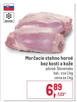 Morčacie stehno horné bez kosti a kože