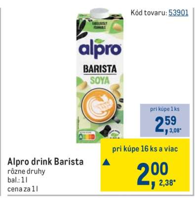 Alpro drink Barista
