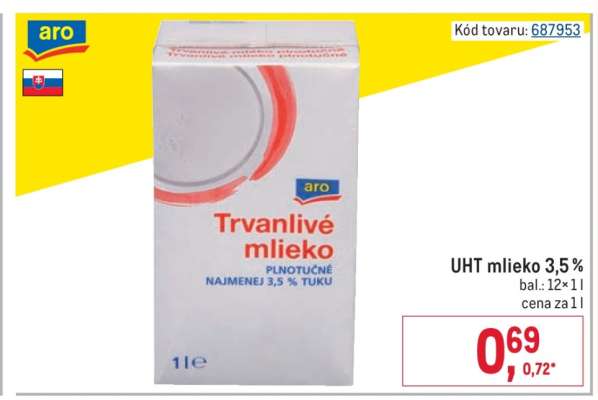 UHT mlieko 3,5 %