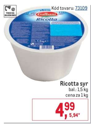 Ricotta syr