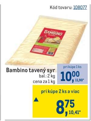 Bambino tavený syr