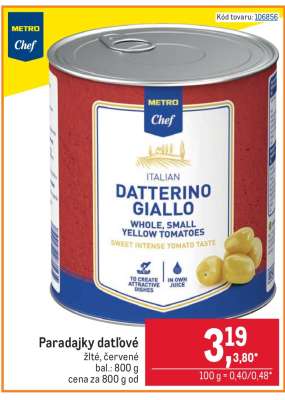Paradajky datľové