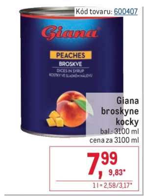 Giana broskyne kocky
