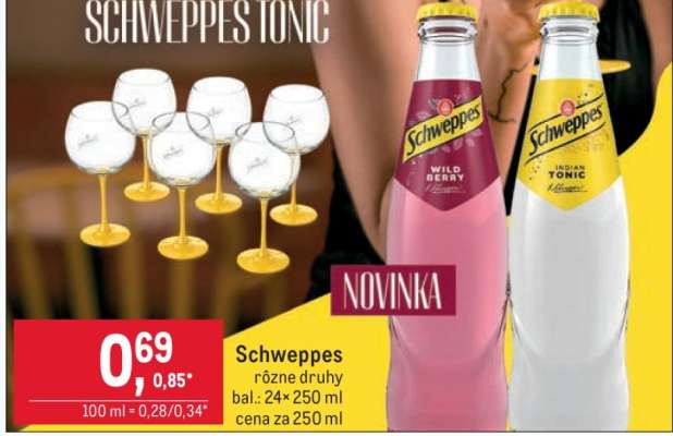 Schweppes rôzne druhy