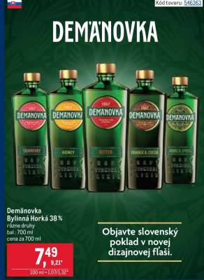 Demänovka Bylinná Horká 38%