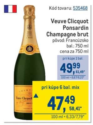 Veuve Clicquot Ponsardin Champagne brut