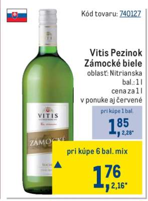 Vitis Pezinok Zámocké biele