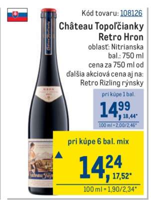Château Topoľčianky Retro Hron