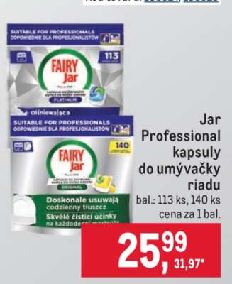 Jar Professional kapsuly do umývačky riadu