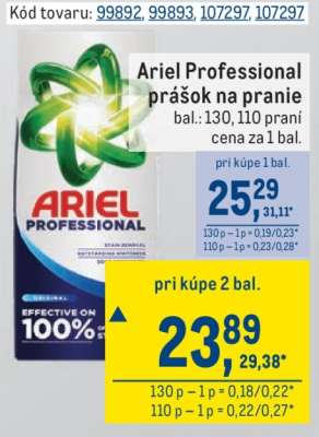 Ariel Professional prášok na pranie