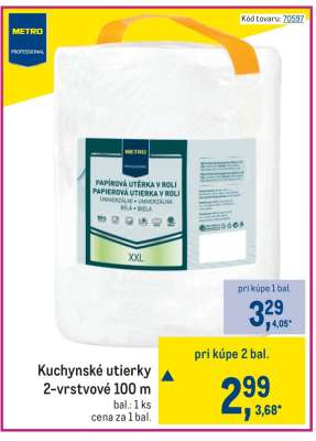 Kuchynské utierky 2-vrstvové 100 m