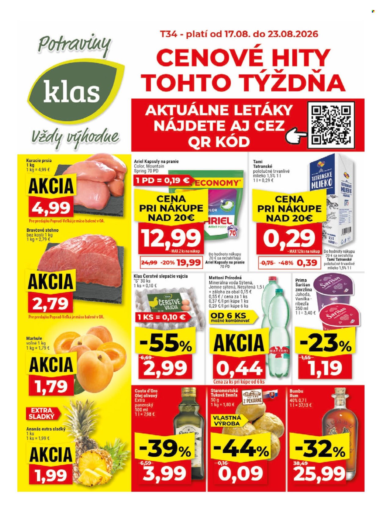Leták Klas - 17.8.2026 - 23.8.2026. Strana 1