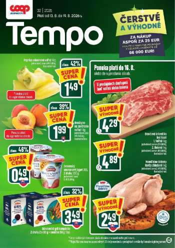 Leták COOP Jednota - 13.8.2026 - 19.8.2026.