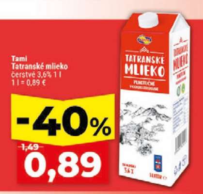 TAMI Tatranské mlieko