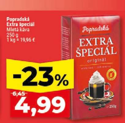 Popradská Extra špeciál mletá káva