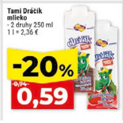 Tami Dráčik mlieko
