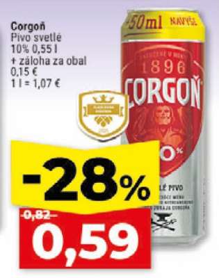 Corgoň Pivo svetlé