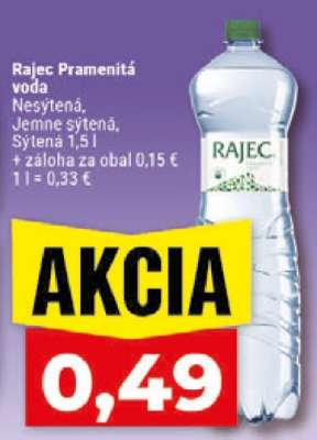 RAJEC Pramenitá voda