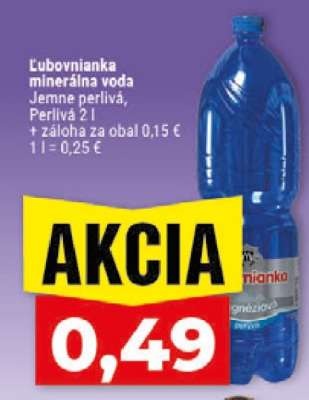 ĽUBOVNIANKA Minerálna voda